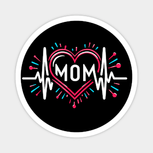 Chic heart-themed Mom Magnet